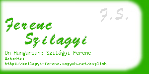 ferenc szilagyi business card